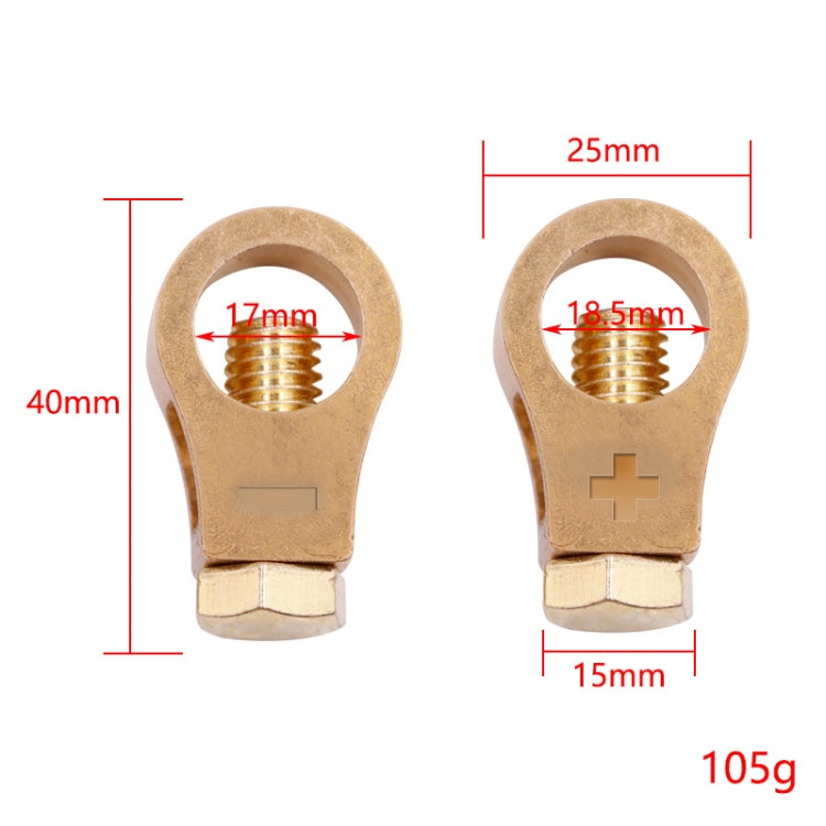 2 Pairs 269 Pure Copper Battery Clip Car Battery Clip(Yellow) - Booster Cable & Clip by buy2fix | Online Shopping UK | buy2fix