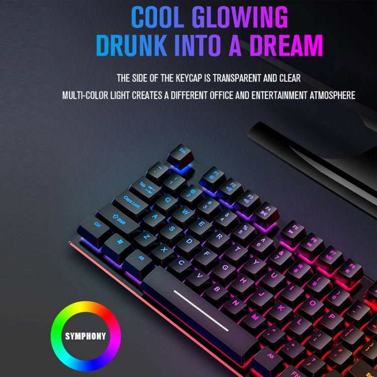 LD-126 4 in 1 Luminous Keyboard + Mouse + Earphone + Mouse Pad Set by buy2fix