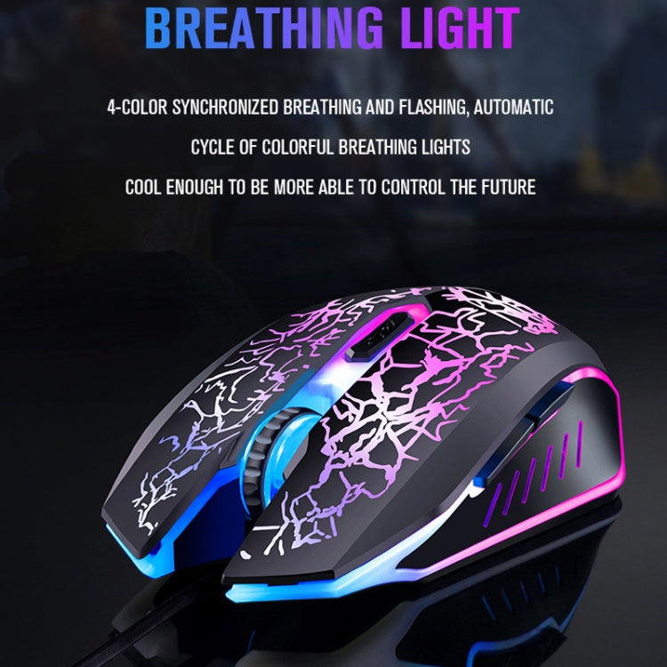 LD-126 4 in 1 Luminous Keyboard + Mouse + Earphone + Mouse Pad Set by buy2fix