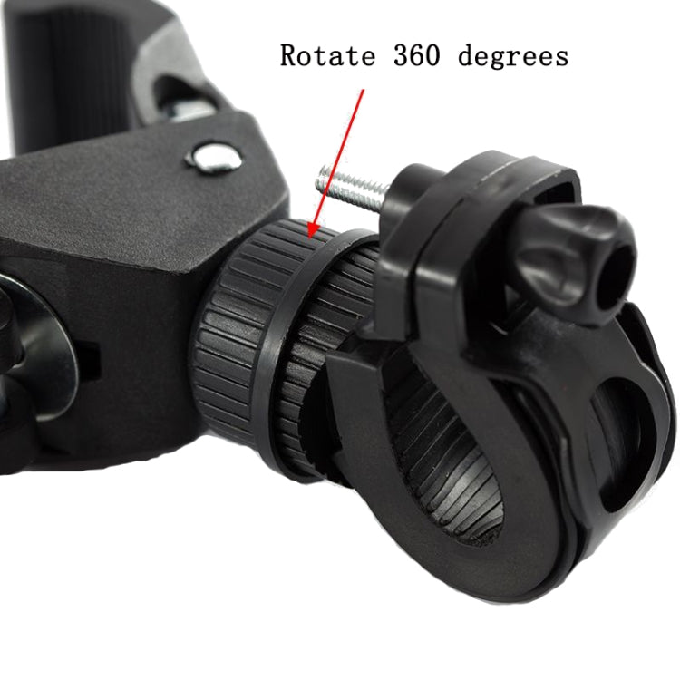 3 PCS Bicycle 360 Degree Rotating Lamp Holder Lamp Clip(Black) by buy2fix