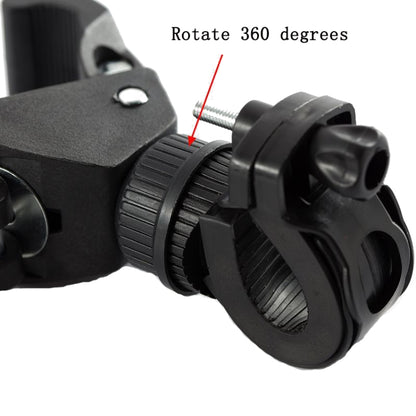 3 PCS Bicycle 360 Degree Rotating Lamp Holder Lamp Clip(Black) by buy2fix