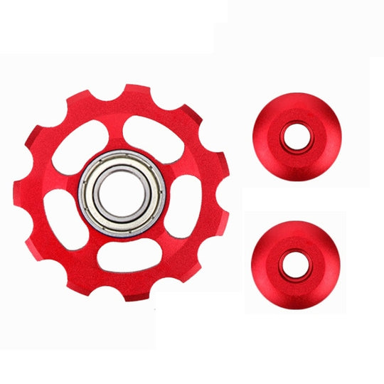 Roue de guidage de volant d'inertie de vélo de montagne 5 pièces (rouge)