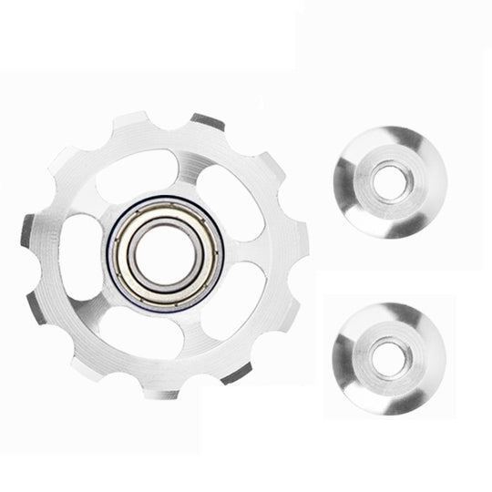 Roue de guidage de volant d'inertie de vélo de montagne, 5 pièces (argent)