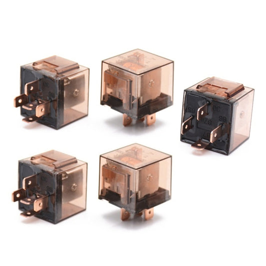 5 PCS 100A Automotive Relay With Indicator Light(12V 4 Plug 100A) - Relays by buy2fix | Online Shopping UK | buy2fix