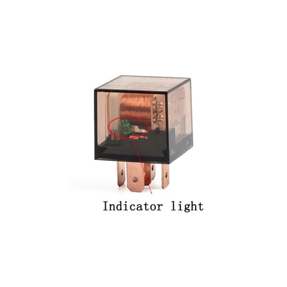 5 PCS 100A Automotive Relay With Indicator Light(12V 4 Plug 100A) - Relays by buy2fix | Online Shopping UK | buy2fix