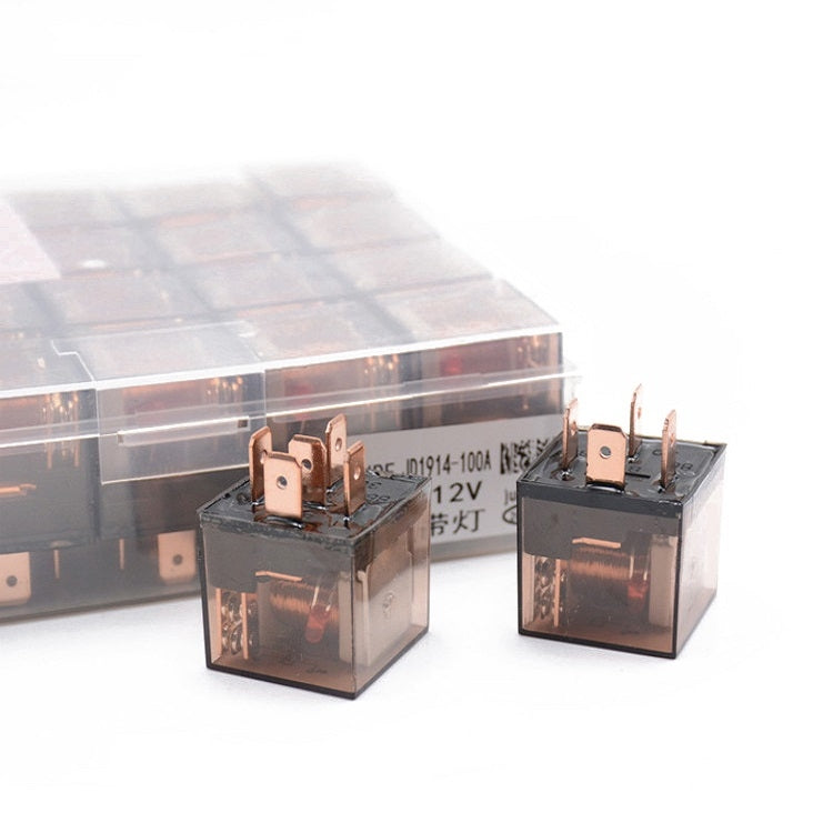 5 PCS 100A Automotive Relay With Indicator Light(12V 4 Plug 100A) - Relays by buy2fix | Online Shopping UK | buy2fix