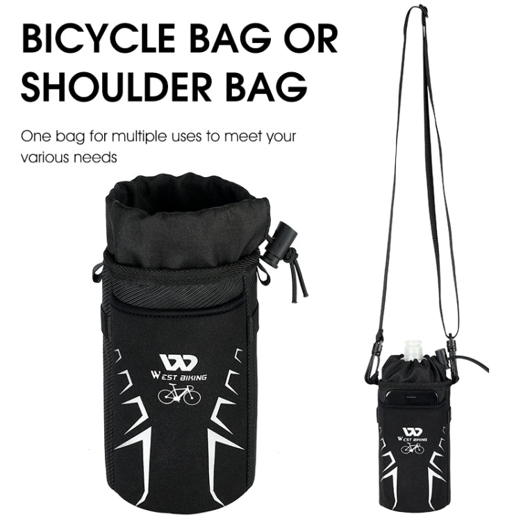 WEST BIKING Bicycle Insulated Water Bottle Bag(Black) by WEST BIKING