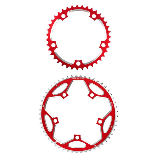 WEST BIKING 2 pièces 53t-39t vélo de route en alliage d'aluminium (rouge)