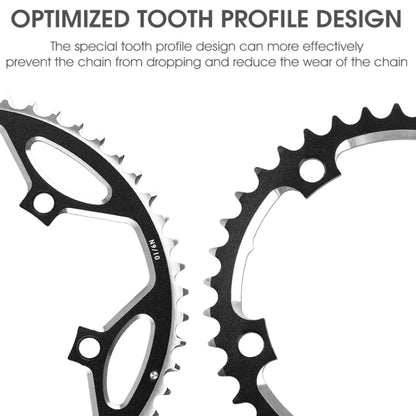 WEST BIKING 2-Piece 53t-39t Road Bike Aluminum Alloy Gear(Black) - Bicycle Chains & Rounds by WEST BIKING | Online Shopping UK | buy2fix