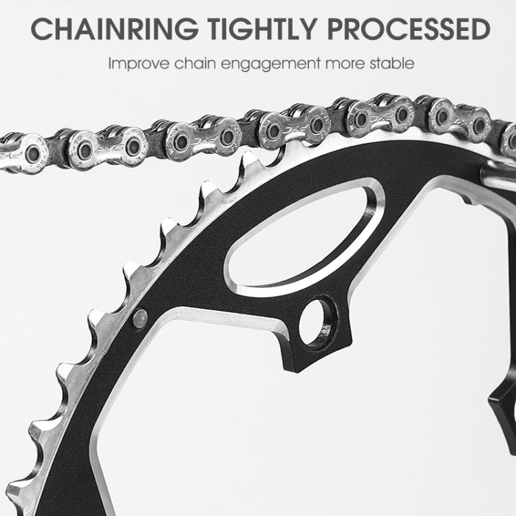 WEST BIKING 2-Piece 53t-39t Road Bike Aluminum Alloy Gear(Black) - Bicycle Chains & Rounds by WEST BIKING | Online Shopping UK | buy2fix