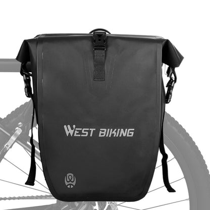 WEST BIKING 25L Mountain Bike Shelf Waterproof Reflective Camel Bag(Black) by WEST BIKING