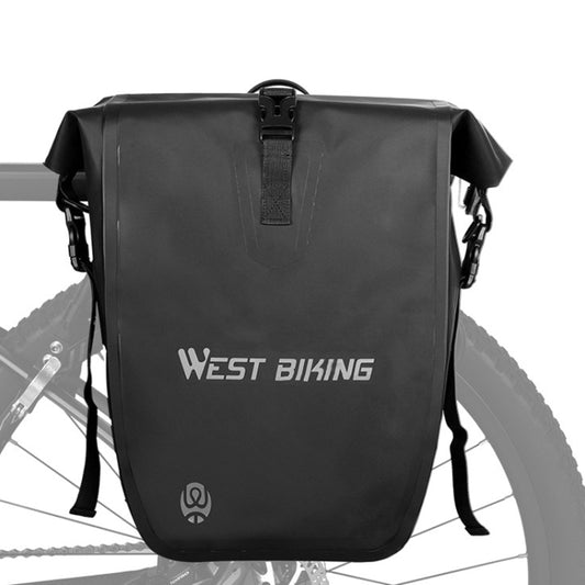 WEST BIKING 25L Mountain Bike Shelf Waterproof Reflective Camel Bag(Black) by WEST BIKING