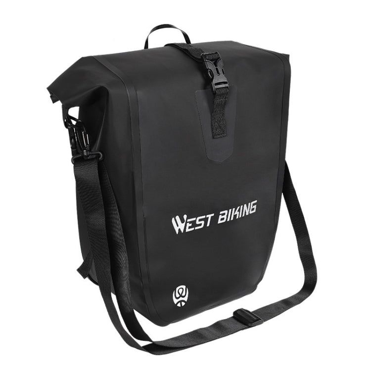 WEST BIKING 25L Mountain Bike Shelf Waterproof Reflective Camel Bag(Black) by WEST BIKING