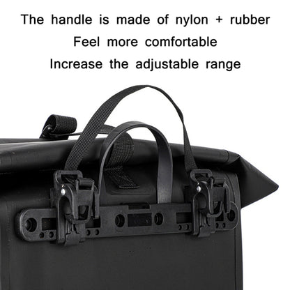 WEST BIKING 25L Mountain Bike Shelf Waterproof Reflective Camel Bag(Black) by WEST BIKING