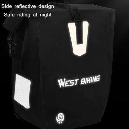 WEST BIKING 25L Mountain Bike Shelf Waterproof Reflective Camel Bag(Black) by WEST BIKING