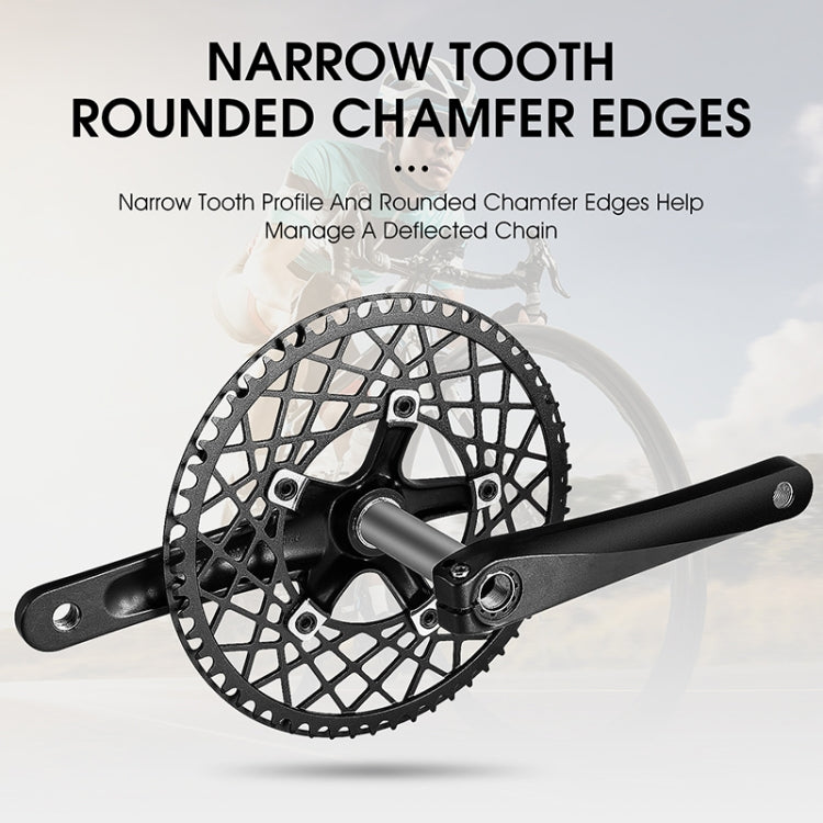 WEST BIKING Folding Bicycle Aluminum Alloy Waterproof Crankset, Colour: 53T（Black） by WEST BIKING