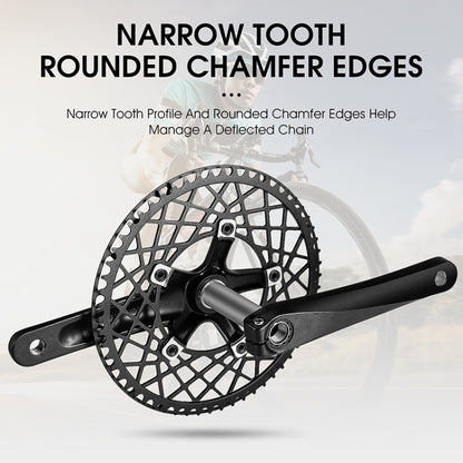 WEST BIKING Folding Bicycle Aluminum Alloy Waterproof Crankset, Colour: 58T（Black） - Bicycle Chains & Rounds by WEST BIKING | Online Shopping UK | buy2fix
