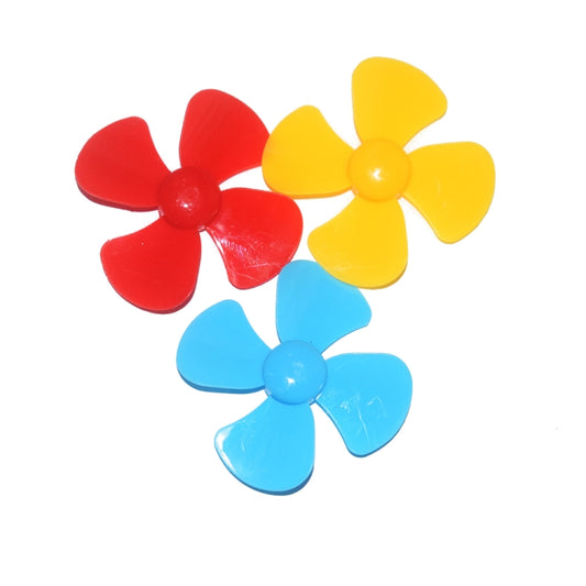 100 PCS Four-Blade Propeller Technology Made Toy Accessories, Random Color Delivery by buy2fix