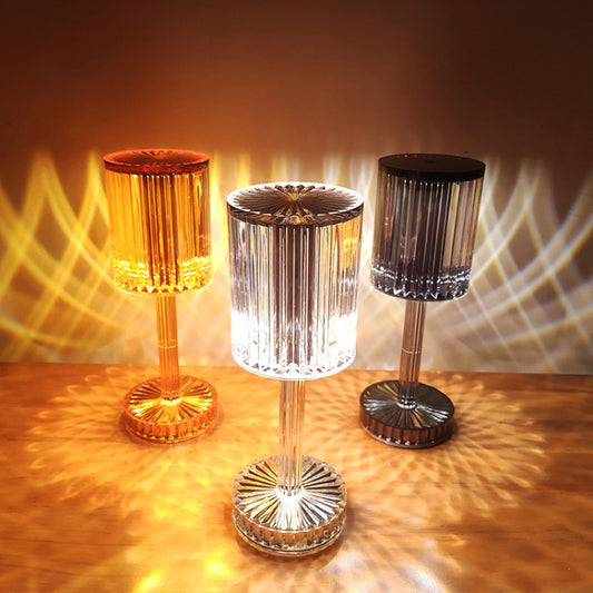 USB Charging Touch Diamond Crystal Table Lamp, Specification: USB Charging(RGB with Remote Control 16 Color)(Transparent) - Bedside Light by buy2fix | Online Shopping UK | buy2fix
