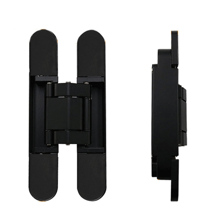 Three-Dimensional Adjustable Cross Hinge Folding Door Concealed Hinge, Specification: No. 3 Dumb Black 80kg - Furniture Accessories by buy2fix | Online Shopping UK | buy2fix