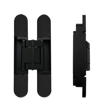 Three-Dimensional Adjustable Cross Hinge Folding Door Concealed Hinge, Specification: No. 3 Dumb Black 80kg - Furniture Accessories by buy2fix | Online Shopping UK | buy2fix