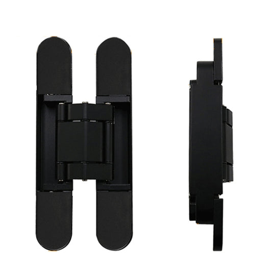 Three-Dimensional Adjustable Cross Hinge Folding Door Concealed Hinge, Specification: No. 3 Dumb Black 80kg - Furniture Accessories by buy2fix | Online Shopping UK | buy2fix