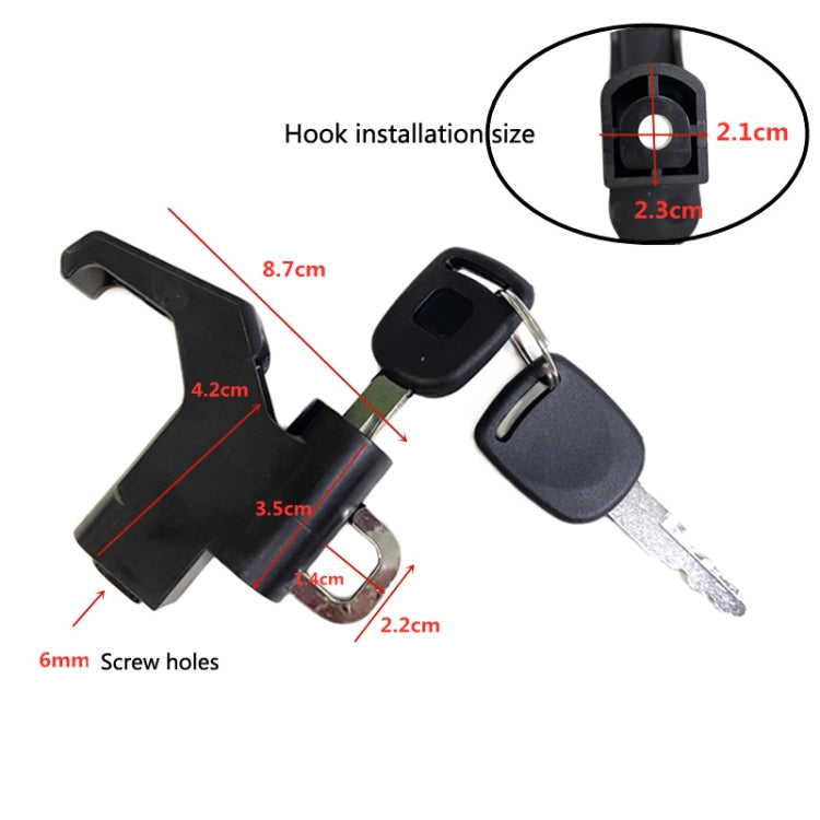 3 Sets Motorcycle Helmet Fixed Lock Hook(Black) - Helmets by buy2fix | Online Shopping UK | buy2fix