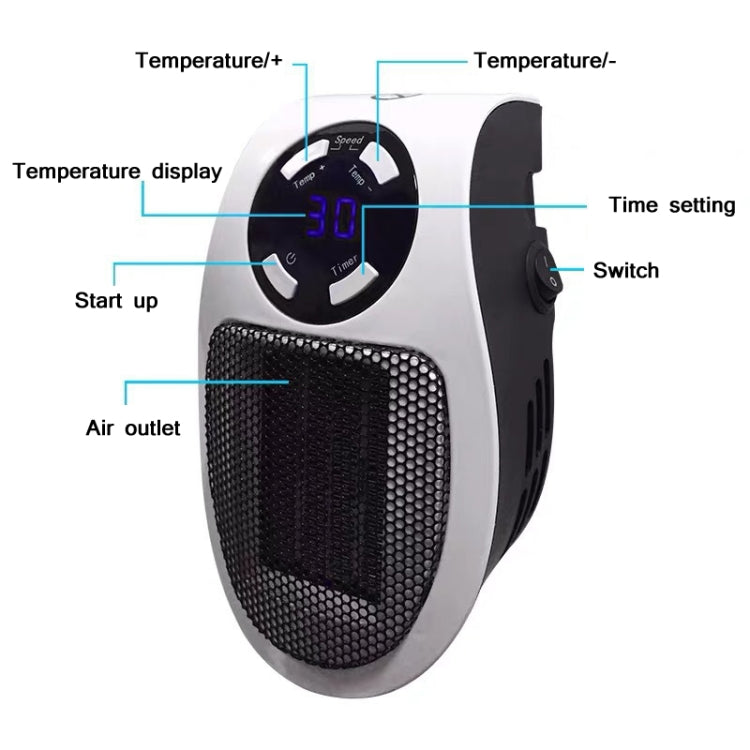 Household Multifunctional Intelligent Temperature Control Small Heater, Specification: UK Plug - Electric Heaters by buy2fix | Online Shopping UK | buy2fix