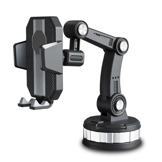 X-0566 Big Suction Cup Car Phone Holder Center Console Phone Holder(Black Gray) - Universal Car Holders by buy2fix | Online Shopping UK | buy2fix
