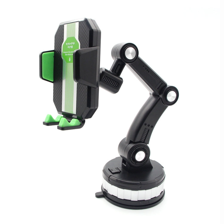 X-0566 Big Suction Cup Car Phone Holder Center Console Phone Holder(Black Green) by buy2fix