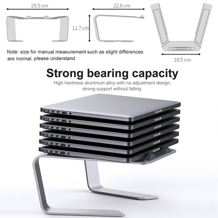 BONERUY P49 Aluminium Alloy Heat-Dissipating Notebook Holder Storage Heightened Holder(Silver) - Laptop Stand by BONERUY | Online Shopping UK | buy2fix