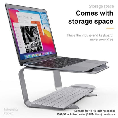 BONERUY P49 Aluminium Alloy Heat-Dissipating Notebook Holder Storage Heightened Holder(Silver) - Laptop Stand by BONERUY | Online Shopping UK | buy2fix