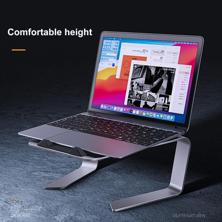BONERUY P49 Aluminium Alloy Heat-Dissipating Notebook Holder Storage Heightened Holder(Silver) - Laptop Stand by BONERUY | Online Shopping UK | buy2fix