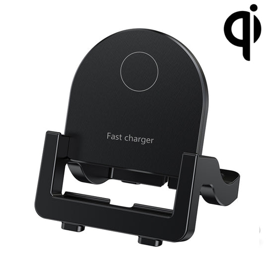 Chargeur rapide sans fil vertical KH-18 15W avec support de téléphone (noir)