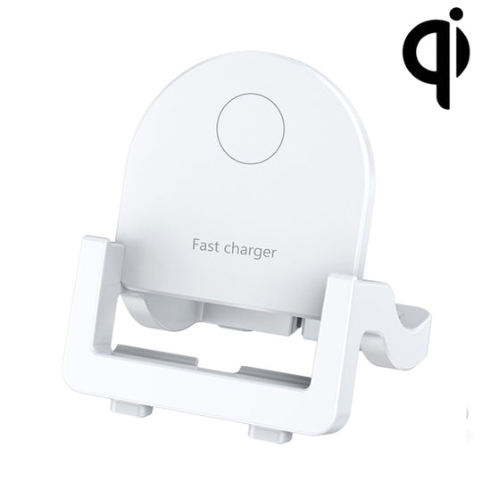 Chargeur rapide sans fil vertical KH-18 15W avec support de téléphone (blanc)