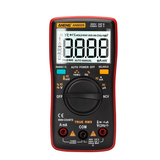 ANENG AN8009 NVC Digital Display Multimeter, Specification: Standard(Red) - Current & Voltage Tester by ANENG | Online Shopping UK | buy2fix