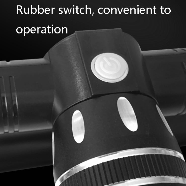 7602 LED USB Charging Telescopic Zoom Bicycle Front Light, Specification: Headlight + Gem Lamp by buy2fix