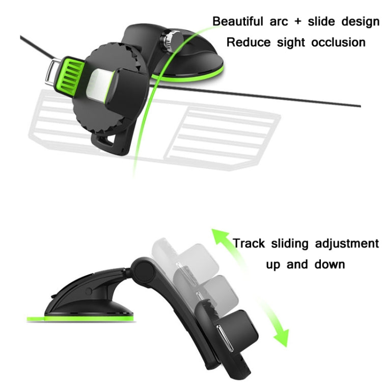 Car Diamond Suction Cup Mobile Phone Holder(Green) by buy2fix