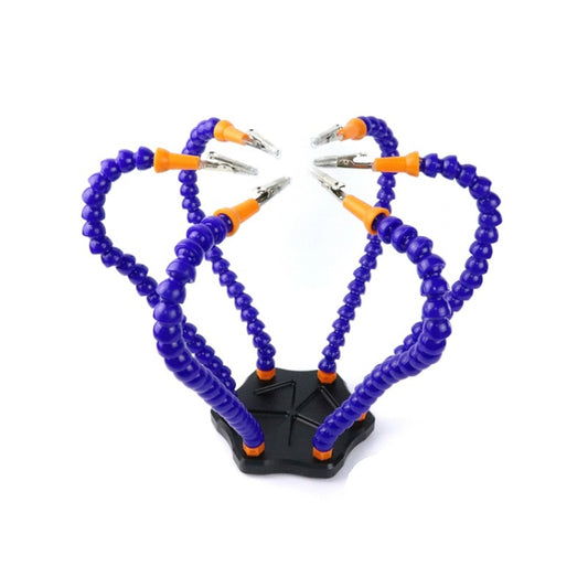 Universal Six-Jaw Aluminum Alloy Welding Station Power Distribution Board Welding Tool, Style: Backplane + 6 Claw Clamp(Black Bottom Plate) by buy2fix