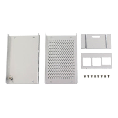 Aluminum Alloy Shell Grid Cooling Box For Raspberry Pi 3 Model B Pi 2/B + Silver - Raspberry Pi Accessories by buy2fix | Online Shopping UK | buy2fix