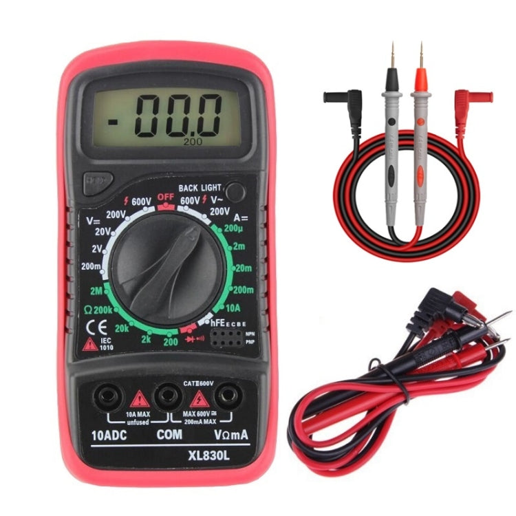 ANENG XL830L Multi-Function Digital Display High-Precision Digital Multimeter, Specification: Standard+10A Extra Tip Pen(Red) - Digital Multimeter by ANENG | Online Shopping UK | buy2fix