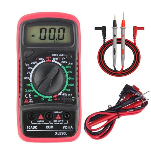 ANENG XL830L Multi-Function Digital Display High-Precision Digital Multimeter, Specification: Standard+10A Extra Tip Pen(Red) - Digital Multimeter by ANENG | Online Shopping UK | buy2fix