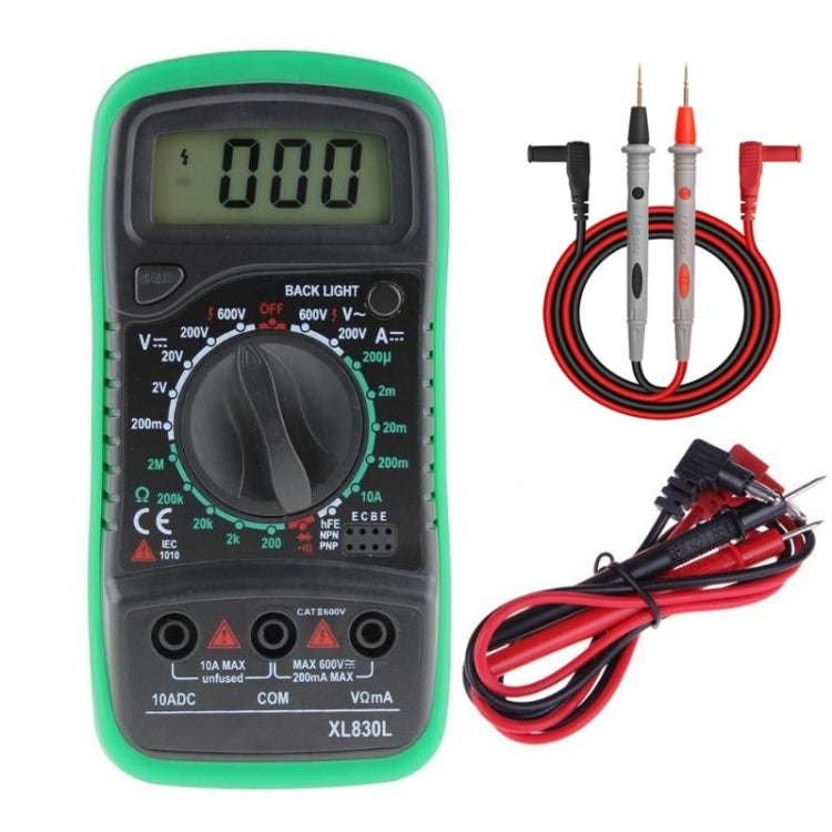 ANENG XL830L Multi-Function Digital Display High-Precision Digital Multimeter, Specification: Standard+10A Extra Tip Pen(Green) - Digital Multimeter by ANENG | Online Shopping UK | buy2fix