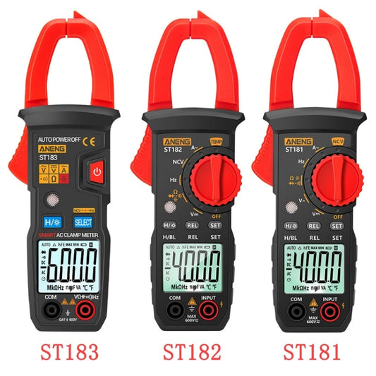 ANENG Intelligent Digital Backlit Clamp-On High-Precision Multimeter, Specification: ST182 with Temp Measurement - Digital Multimeter by ANENG | Online Shopping UK | buy2fix