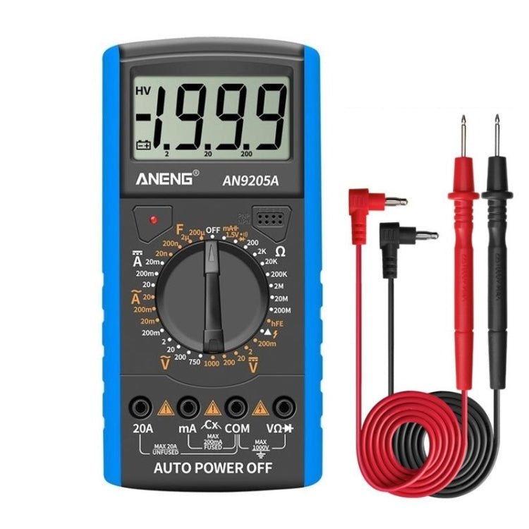 ANENG Automatic High-Precision Intelligent Digital Multimeter, Specification: AN9205A(Blue) - Digital Multimeter by ANENG | Online Shopping UK | buy2fix