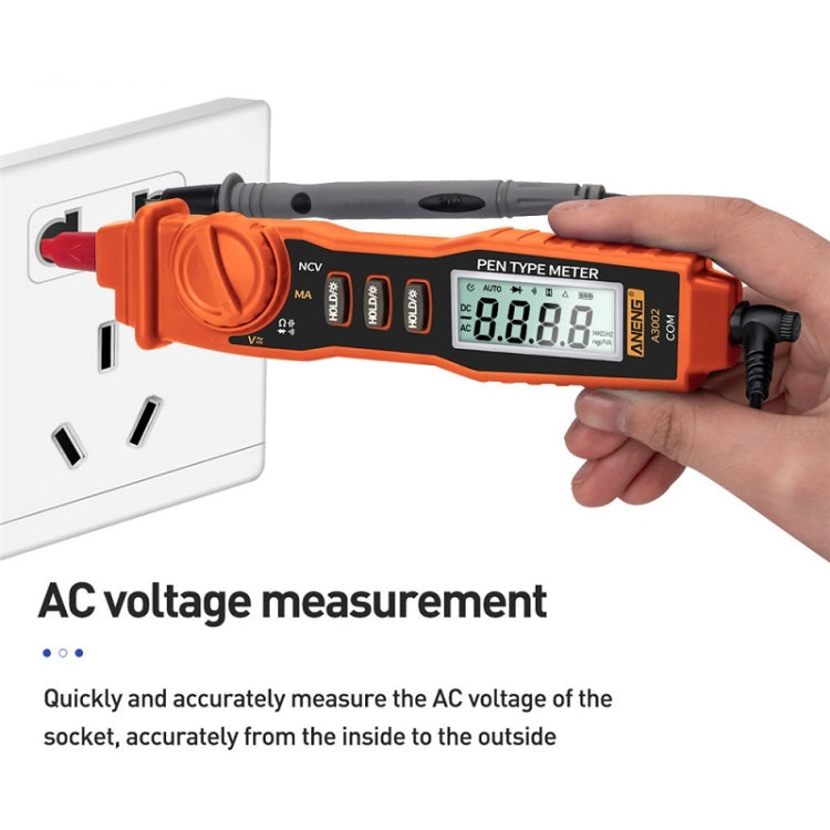 ANENG A3002 Multi-Function Pen-Type High-Precision Smart Multimeter(Orange) - Digital Multimeter by ANENG | Online Shopping UK | buy2fix