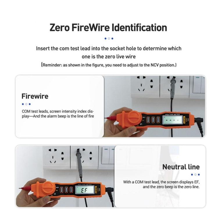 ANENG A3002 Multi-Function Pen-Type High-Precision Smart Multimeter(Orange) - Digital Multimeter by ANENG | Online Shopping UK | buy2fix