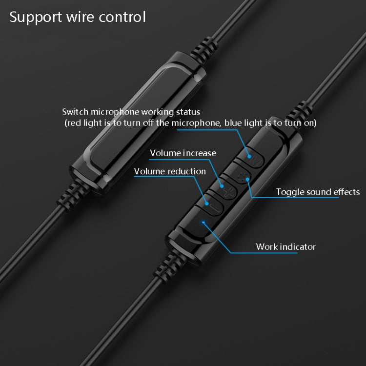 USB440 Universal USB Computer Cable Head Wearable Electricity Music Voice Headphones(Black Bare Metal) by buy2fix