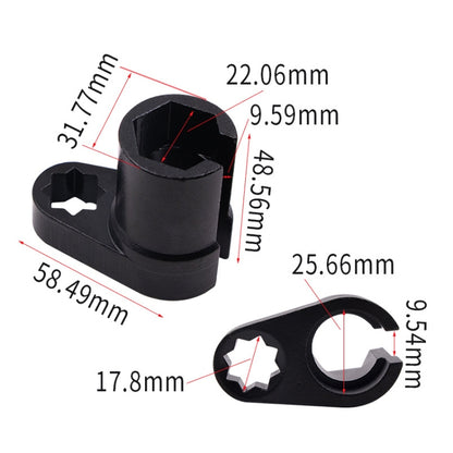 22mm Car Oxygen Sensor Sleeve Disassembly Wrench Tool(1/2 inch Plum Angle) - Hand Tool Sets by buy2fix | Online Shopping UK | buy2fix