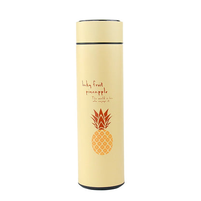 393 Mini Portable Smart Thermos Cup(Yellow Pineapple) - Vacuum Thermoses & Cups by buy2fix | Online Shopping UK | buy2fix